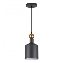 Odeon light 4085/1 PENDANT ODL19 377 темн.серый/золотой Подвес Е27 1*40W 220V BOLLI  - 1 купить